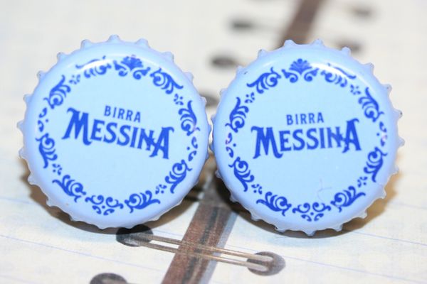 Cufflinks - Cuff Links - Birra Messian Cap Cufflinks - Bottle Cap Cufflinks - Handcrafted Cufflinks - Beer Cap Cufflink - Birra Messina