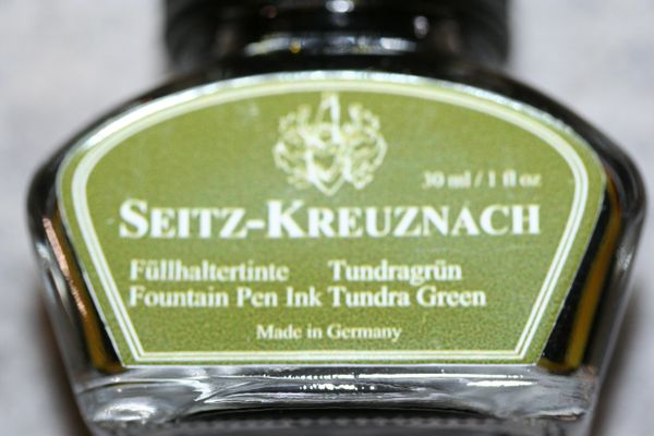 Fountain Pen Ink - Tundra Green Fountain Pen Ink - Seitz-Kreuznach Ink - Green Pen Ink - Tundra Green - Ink Bottle