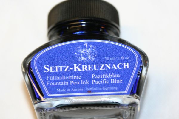 Fountain Pen Ink - Seitz-Kreuznach Ink - Pacific Blue Ink - Blue Ink - Fountain Pen Ink - Bottled Ink - Pacific Blue