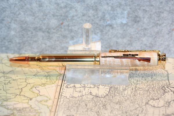 Bullet Cartridge Pen - Brass and Gold