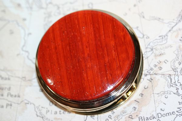 Magnifying Glass - Paperweight - African Padauk - Large Magnifier - Wood Paperweight - Desk Magnifier - Magnifier - Maps - 24 ct Gold Plate