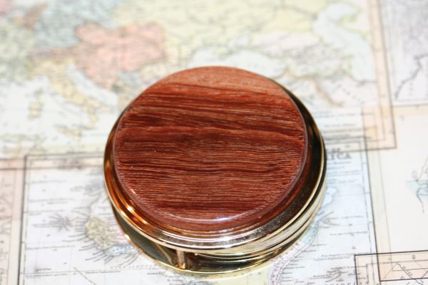 Magnifying Glass - Paperweight - South American Lyptus - Large Magnifying Glass - Desk Magnifier - Wooden Paperweight - 24 ct Gold Plate