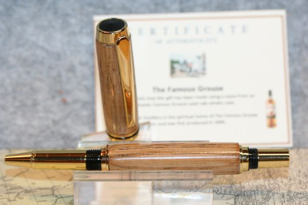 Roller Ball Pen - Jr Gentlemen Pen - Famous Grouse Scotch Whisky - Whisky  Barrel Pen - Wooden Pen - Pen - Journaling - 24ct Gold Plate