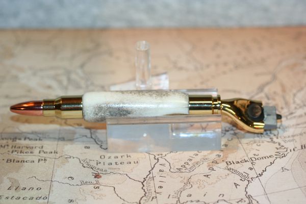 Deer Antler Bolt Action Bullet Pen