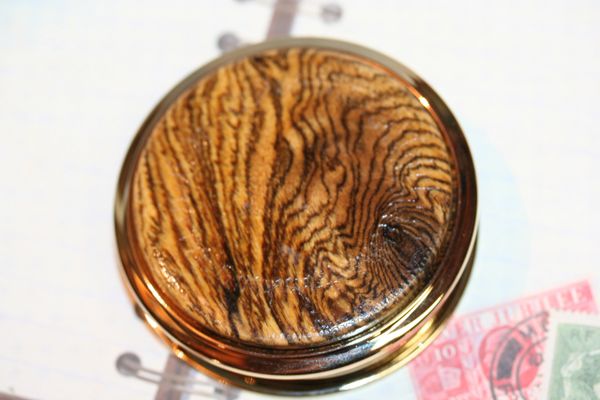 Magnifying Glass - Paperweight - South American Bocote - Handcrafted Large Magnifying Glass Paperweight - Reading - Desk - 24 ct Gold Plate