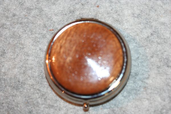 Pill Box - Mini Pill or Small Box - African Sapele - Handmade - Wooden Mini Box - Medicine Box - Small Box - Secret Box - Pewter Plate