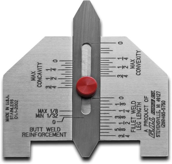 Weld Gauge, Automatic Weld Size, Inch or Metric