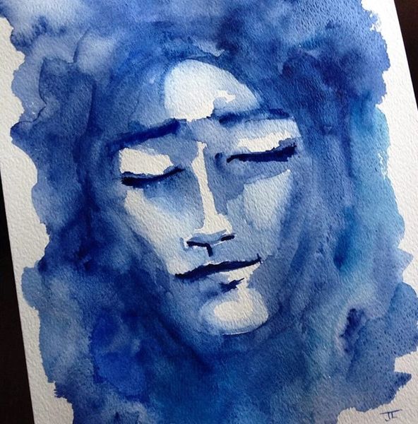 SOLD Dream in Blue 9x12" Original Watercolor