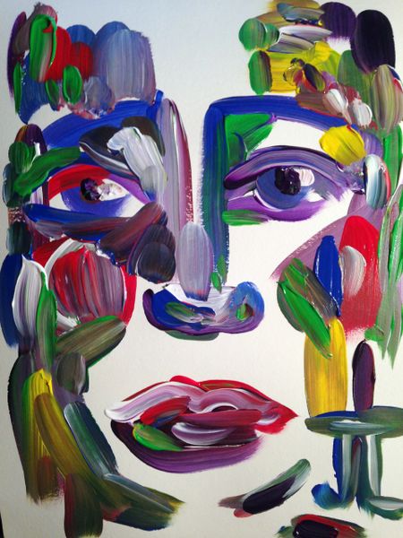 11x15" Acrylic Colorful Face
