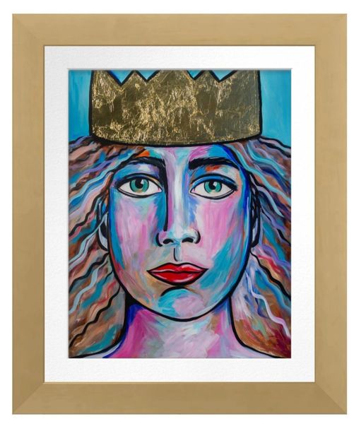 8.5" x 11" Gold Framed Archival Print of QUEEN