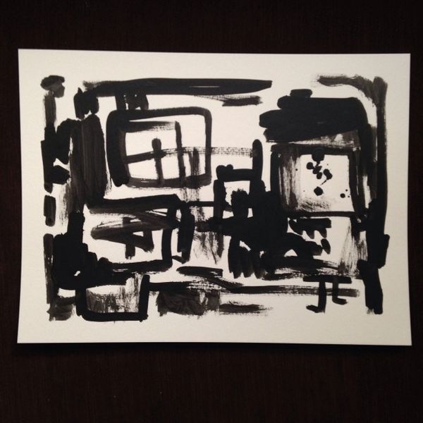 India ink abstract 9x12"