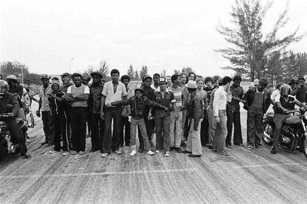 Charles Hashim: Motorcycle drag race, Opa-locka, circa 1979