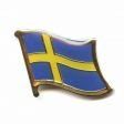 SWEDEN NATIONAL COUNTRY FLAG LAPEL PIN BADGE .. NEW AND IN A PACKAGE