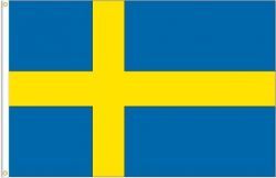 SWEDEN LARGE 3' X 5' FEET COUNTRY FLAG BANNER .. NEW AND IN A PACKAGE