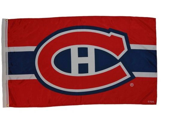 MONTREAL CANADIENS 3' X 5' FEET NHL HOCKEY LOGO FLAG BANNER .. NEW AND IN A PACKAGE