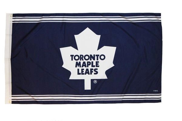 TORONTO MAPLE LEAFS 3' X 5' FEET NHL HOCKEY WHITE LOGO FLAG BANNER .. NEW AND IN A PACKAGE