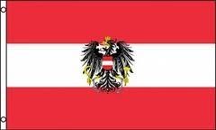 AUSTRIA WITH EAGLE LARGE 3' X 5' FEET COUNTRY FLAG BANNER .. NEW AND IN A PACKAGE