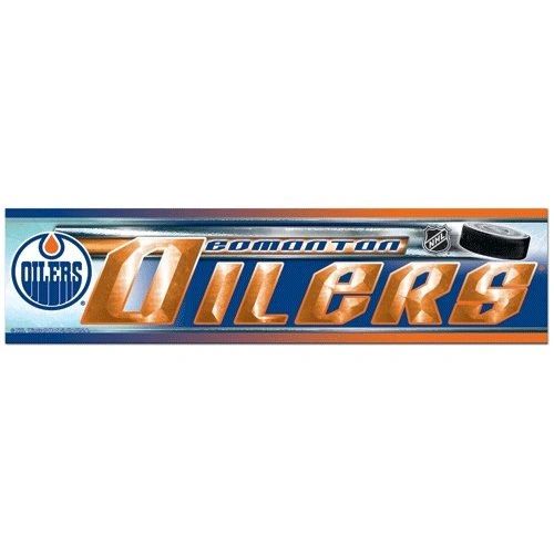 EDMONTON OILERS NHL HOCKEY LOGO BUMPER STICKER BY WINCRAFT .. SIZE: 12" X 3" INCHES .. NEW