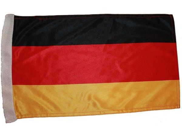GERMANY PLAIN COUNTRY HEAVY DUTY CAR FLAG WITH SLEEVE WITHOUT STICK.. SIZE : 12" X 18" INCHES.. NEW