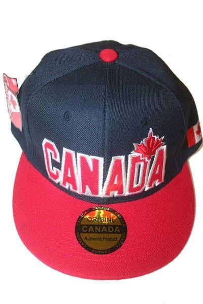 CANADA BLUE RED COUNTRY FLAG WITH MAPLE LEAF HIP HOP HAT CAP .. NEW