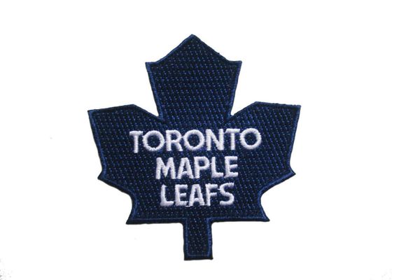TORONTO MAPLE LEAFS NHL HOCKEY LOGO BLUE ( OLD ) EMBROIDERED IRON ON PATCH CREST BADGE .. SIZE : 3 1/4" X 3 1/2" INCH
