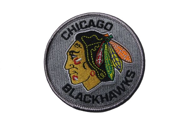 CHICAGO BLACKHAWKS EMBROIDERED Iron - On PATCH CREST BADGE .. SIZE : 3" Inch Round