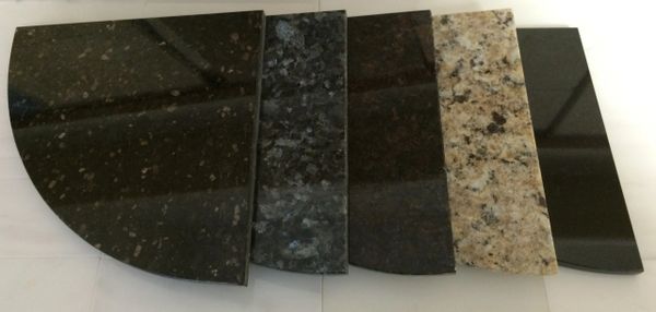 8"X 1/2" Granite Corner Shelf Caddy- Select from Tan Brown, Blue Pearl, Black Galaxy, New Venetian Gold or Absolute Black