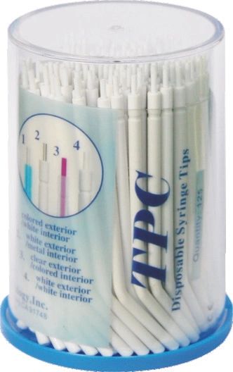 Disposable Air/Water Syringe Tips, White, Plastic Core, 250ct