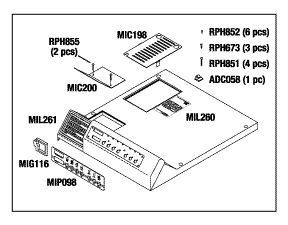 Top Cover Kit, Midmark M11, Older Style Units