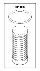 Filter Element, to fit Air Techniques Compressors, w/ O-ring