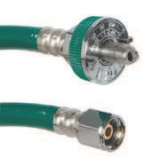 Oxygen Hose Assembly, Ohio (Matrix) Style x Diss Nut, Choose 3 or 5 Foot