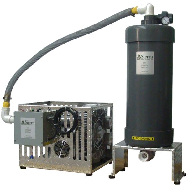TRU-VAC TV-12 Dry Vacuum System, Water-less/Oil-less/Belt-less, for up to 6 users