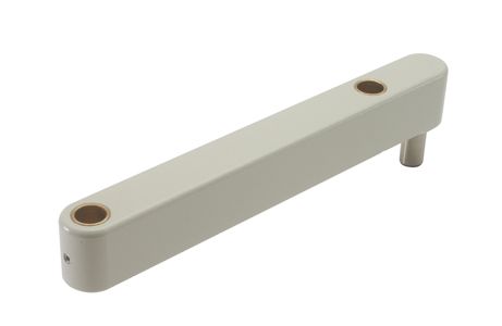 Rigid Arm, 8", Dual Pivot, White, 1/2" Pin