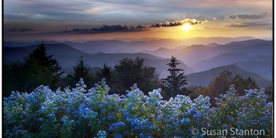Sunset along the Blue Ridge Parkway in Western NC