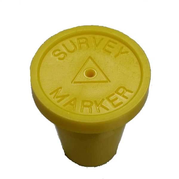 Yellow Survey Marker Pack of 20 1/2" RingGuard Caps