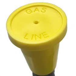 Yellow Gas Line Pack of 20 1/2" RingGuard Caps