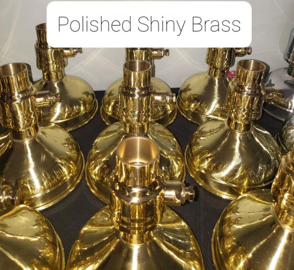 Polished Shiny Brass or Plated Shiny Brass Option