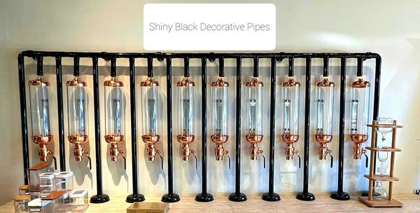 Shiny Black Decorative Pipes (Minimum order quantity of 3)