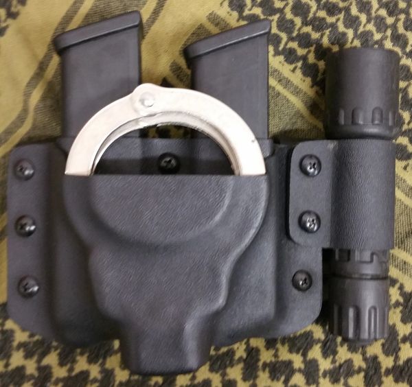 U.S. Marshall Gun Belt, Holster and Double Mag Pouch [WMADWB2