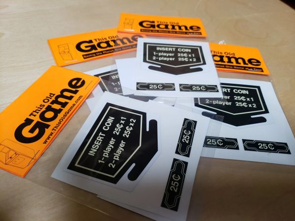 Nintendo Coin Door Decal Set