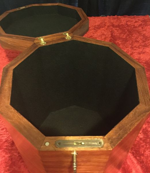 Hawaiian Koa Freemason or Shriners Nonagon Hat Box