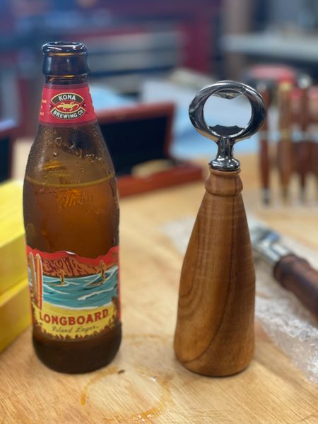 Hawaiian Koa Bottle opener - bottle shape