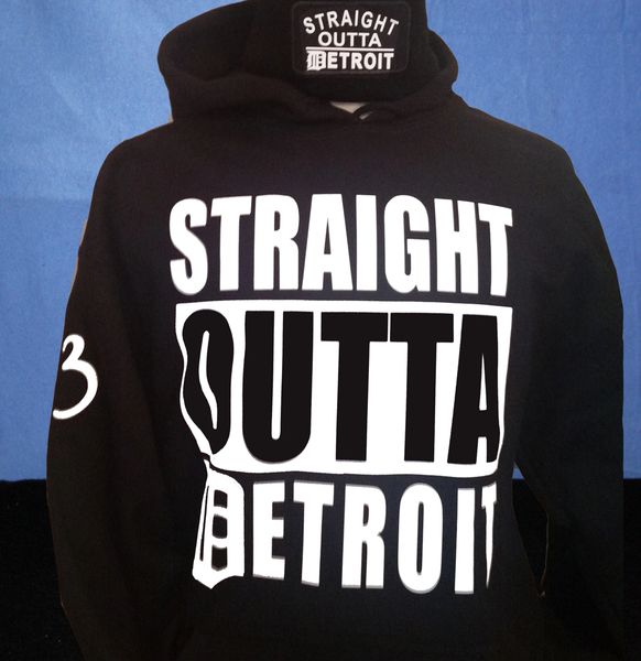 Straight Outta Detroit - Black Hoodie