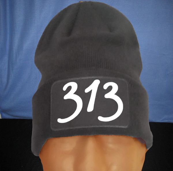 313 Gray Skull Cap