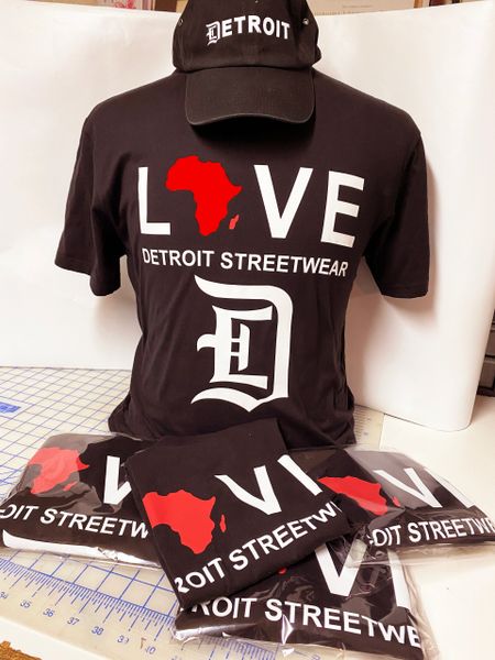 Love - Detroit Streetwear Africa - Black (t-shirt only)