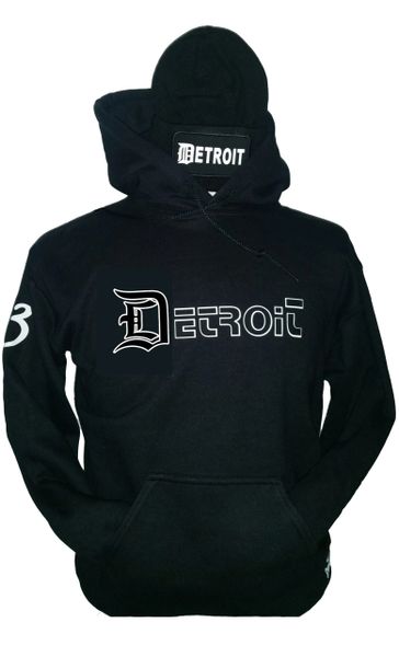 Detroit Hoodie - Black (white trim)