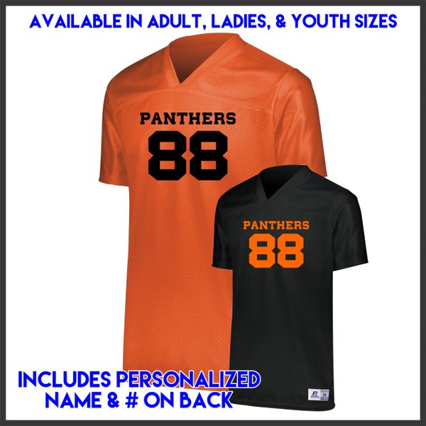 Youth & Adult Orange Football Jersey