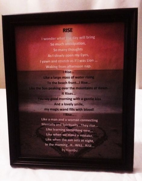 Rise Framed Poetry 8x10