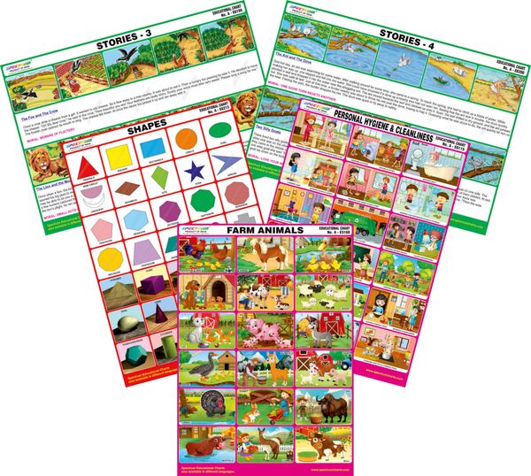 Spectrum Mirror Coat Educational Charts Set Of 5 Set 110 Farm