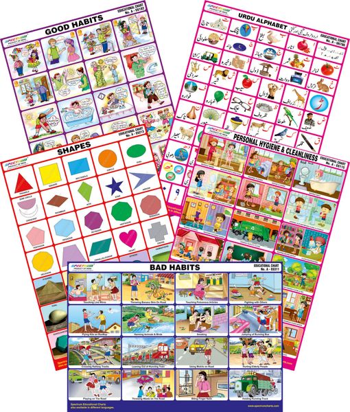 spectrum-mirror-coat-educational-charts-set-of-5-set-171-urdu-alphabet-good-habits-bad